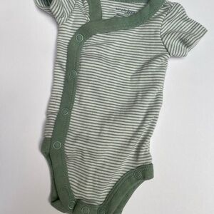 Carter's Green Striped Baby Bodysuit